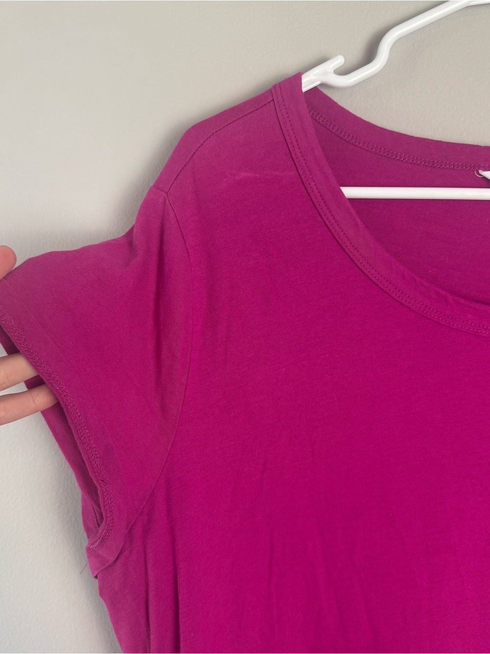 Time and Tru Scoop Neck Tiered Magenta Pink Dress Size XL - Picture 2 of 8